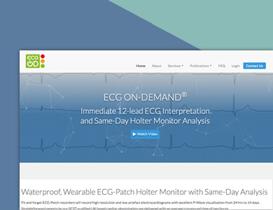 A screenshot of ECG On-Demand's website